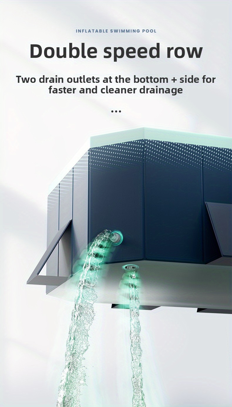 circre qi no inflating foldable outdoor pool thickened durable mesh anti collapse bracket design for summer pool parties 10 random color beach balls repair kit pool accessories vibrant poolside decor sturdy poolside furniture Product details 8