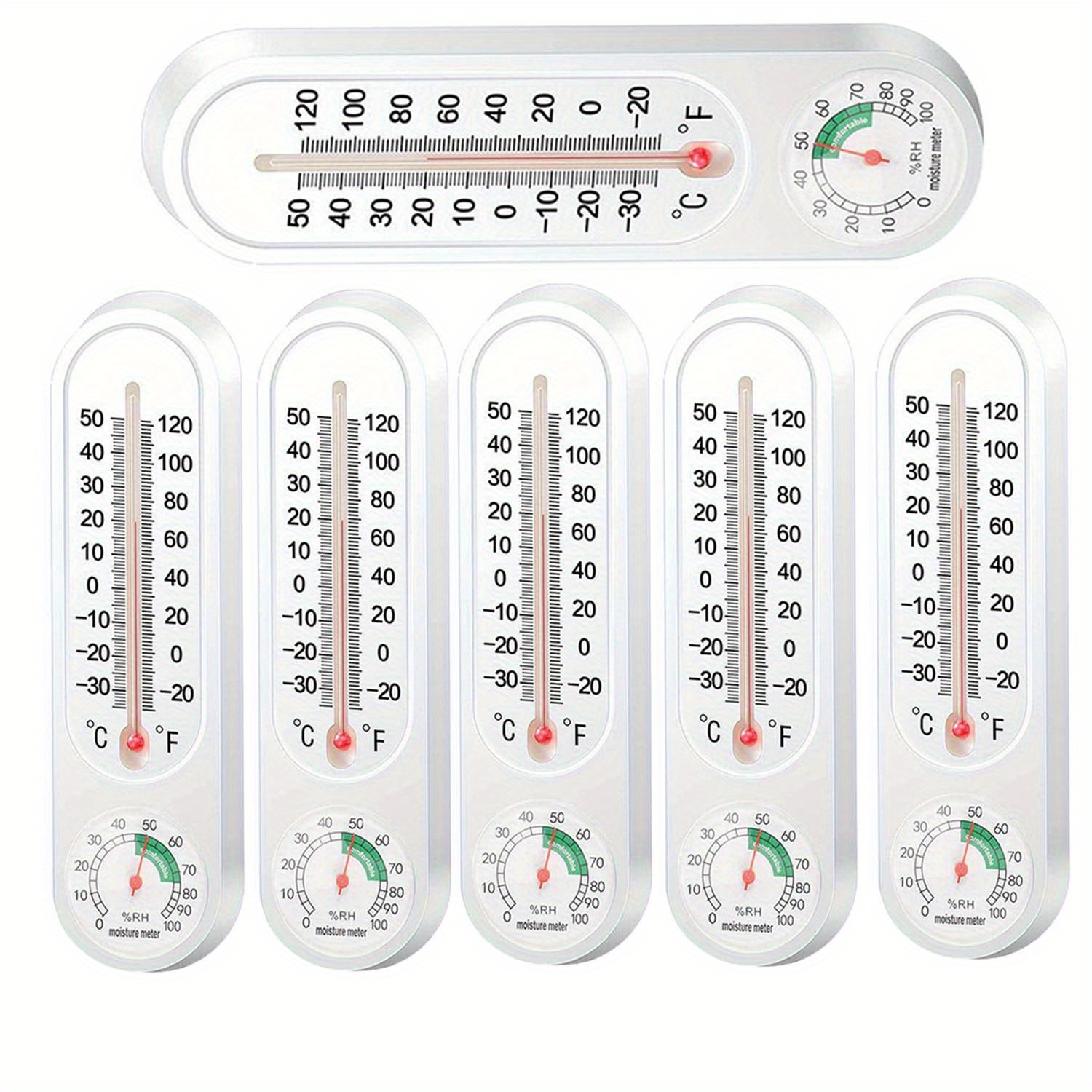 TEMU 6 Thermometer Hygrometer Indoor Outdoor Installation For Garden And Veranda Monitor Temperature And Humidity With Ease