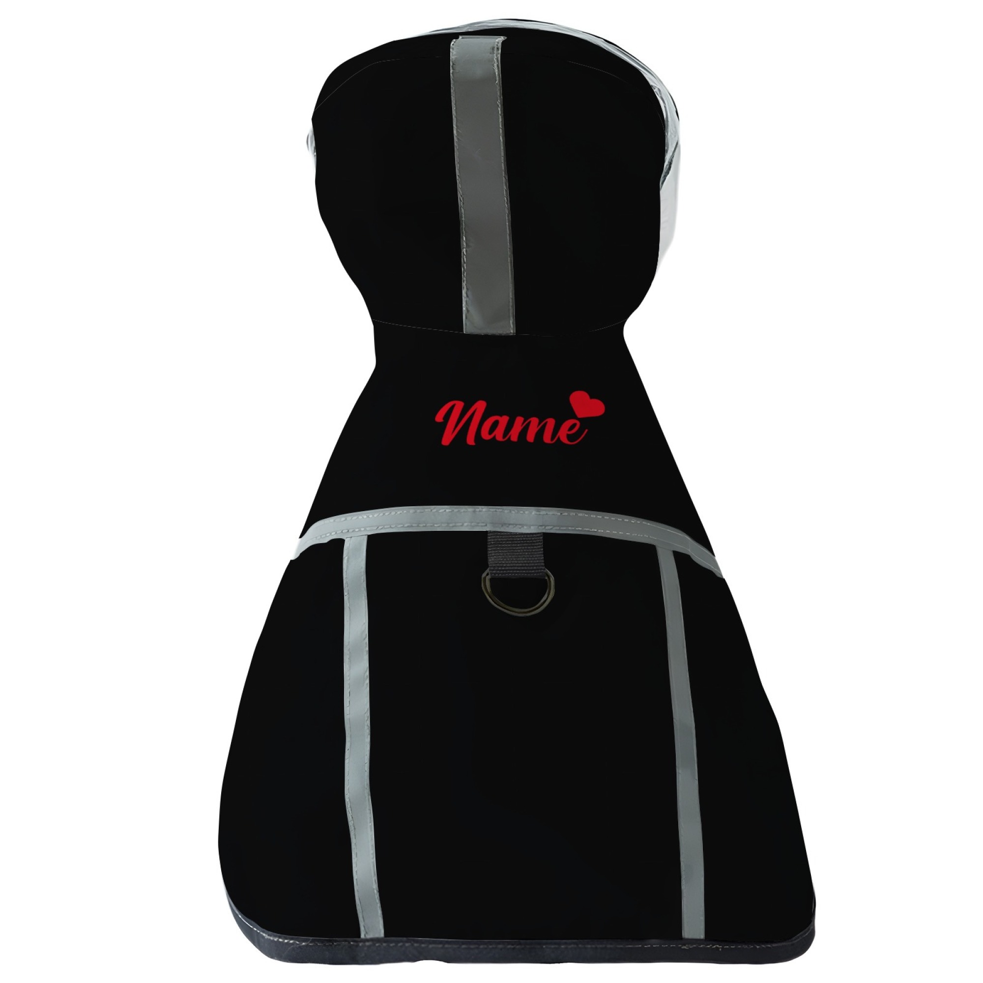 Customizable Pet Raincoat with Reflective Stripes