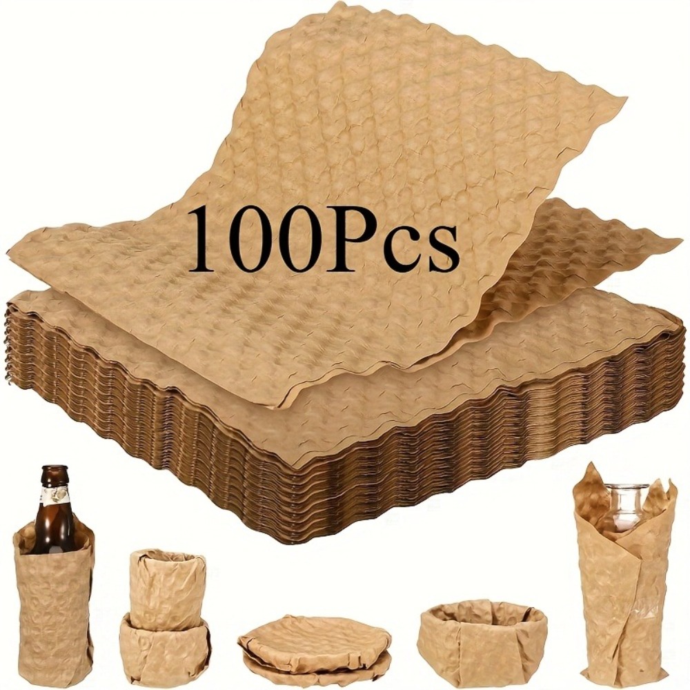 TEMU 100pcs Thickened Bubble Wrap Packs - Super Thick Bubble Wrap, Suitable For Moving, Transportation, Storage, And Fragile Items, For Halloween And