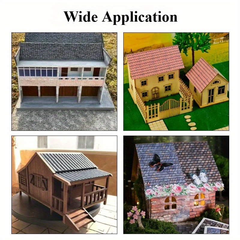 Fish Scale Dollhouse Asphalt Shingles Sheet Self Decorative Film