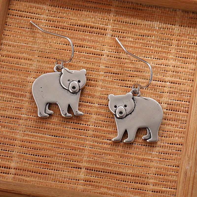 Teddy Bear Pendant Earrings for Girls