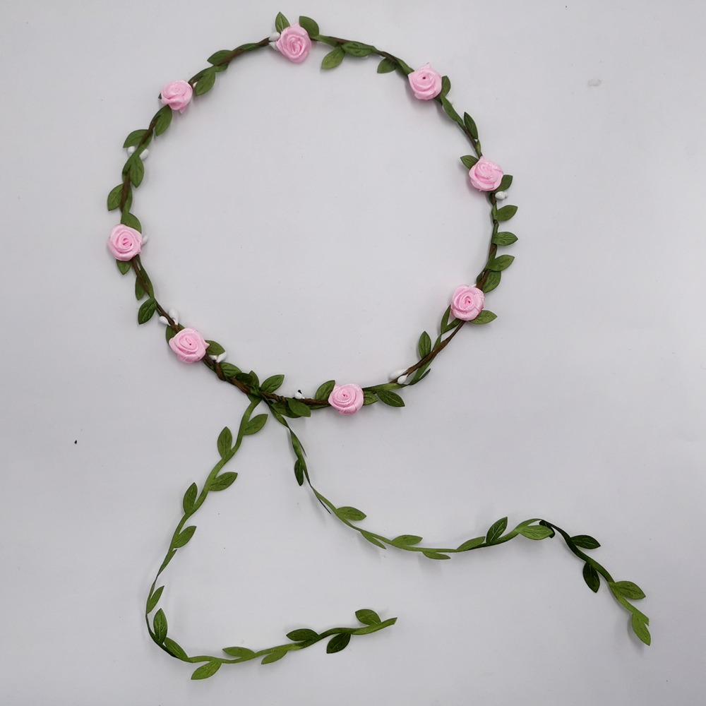 Handmade Rose Leaf Bridal Crown Floral Wedding Headpiece