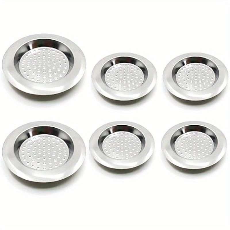 sink drain strainer 3 and 2.3 6pcs hair stopper for shower drain stainless steel kitchen sink strainer drain plug filter for kitchen (silver52677) details 0