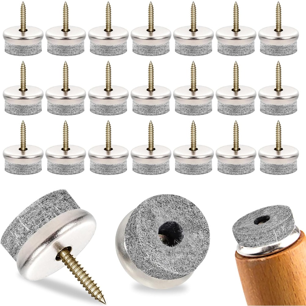 E-shop Ein Paket mit 50 Filzgleitern, 22 mm Filzgleiter für Stühle, runde Stuhlgleiter für Fliesen und Beinschoner für Möbel, Stühle, Laminat und