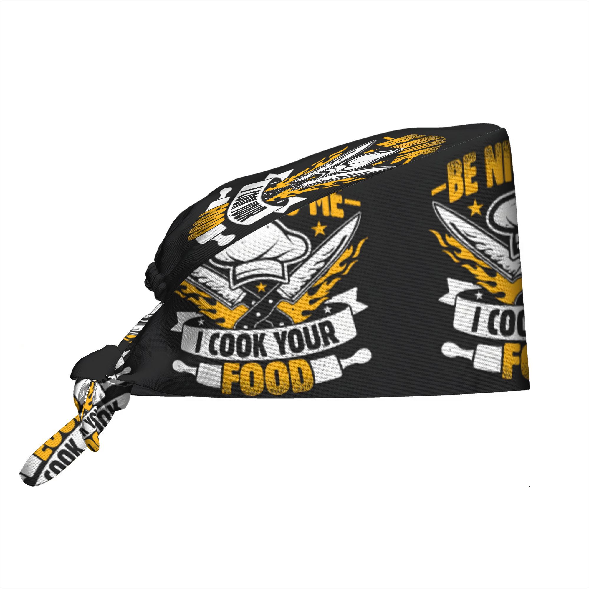 TEMU 1pc Skeleton Printed, Men's And Women's Chef And Nurse Work Hats, Combining Professional Elements With Gothic Style, Expressing And Creative