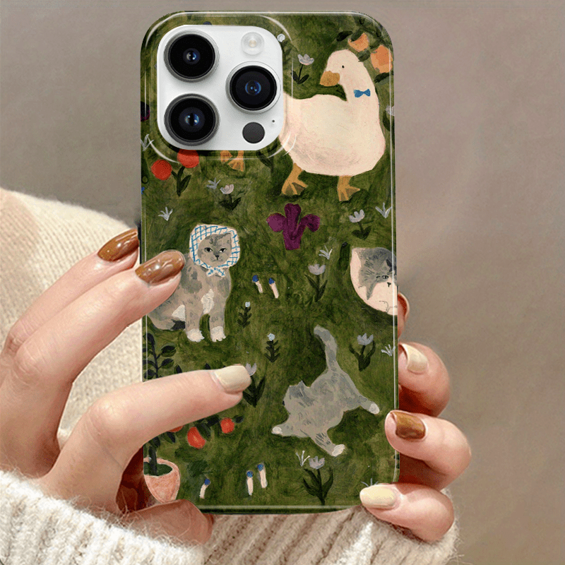 TEMU Fundas de teléfono con de dibujos animados y adecuadas para iPhone 16/15/14/13/12/11/7/8/PLUS/PRO//MINI/ XR X/XS/s2/se3, antigolpes con y