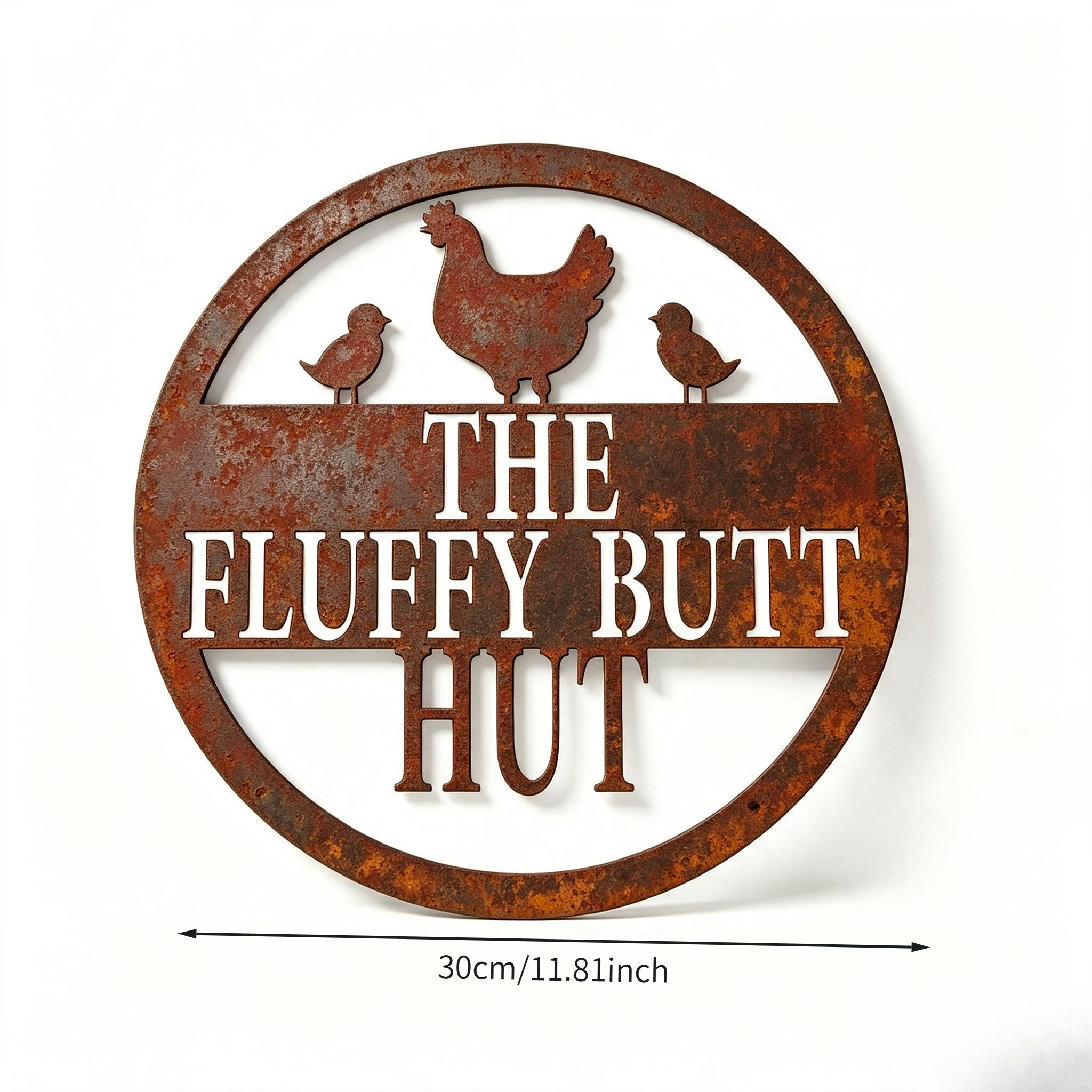 TEMU 2d Flat, 2d Flat 1pc, Chicken Coop Sign Fluffy Shack Sign, Chicken Coop Accessories, Metal Sign, Fun Chicken Coop Decor, Farmhouse Wall Decor,
