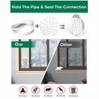 10pcs portable air conditioner window ventilation set with 4 sliding sealing panels and 5 9 inch exhaust pipe adjustable universal portable ac window guide for horizontal and vertical sliding windows