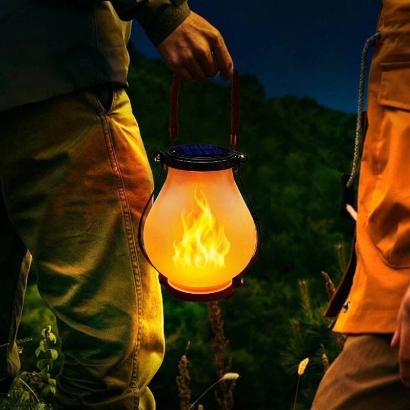 Solar Lanterns Outdoor with Realistic Flickering Flame