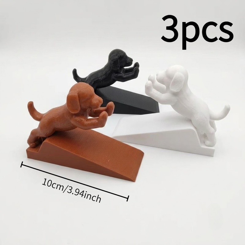 TEMU 3 pezzi di funzionali fermaporta a forma di cane, cunei antiscivolo per soggiorno e camera da letto, ornamenti decorativi
