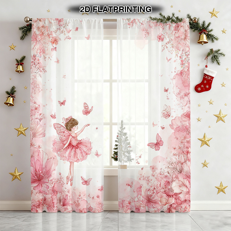 TEMU 2pcs Fée Papillon de l'Écran de Fenêtre Convient pour Noël, Thanksgiving, Hanoukka, Décoration d'Halloween, Universel pour Toutes , Chambre à