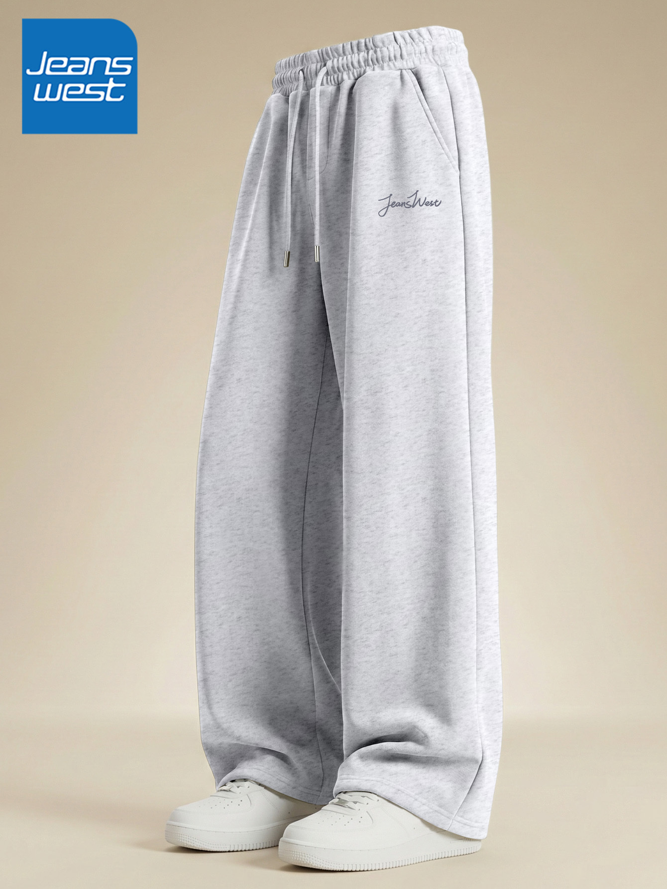 mens spring summer drawstring pocket wide leg pants
