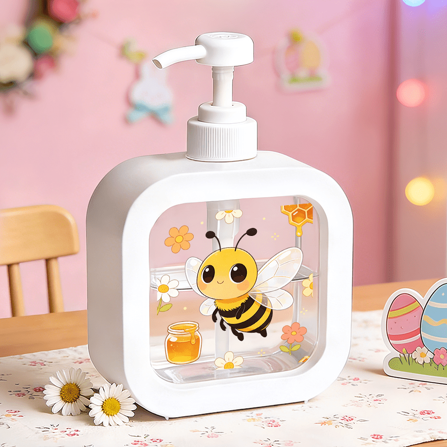 TEMU Dispenser a pompa a con pompa manuale a forma di 'ape e di miele - Igienico - per , igienizzante per , bagnoschiuma - per lozione per lavandino