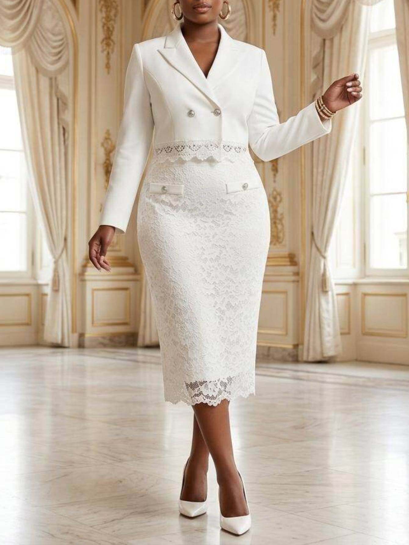 white suits women sold on Temu United States