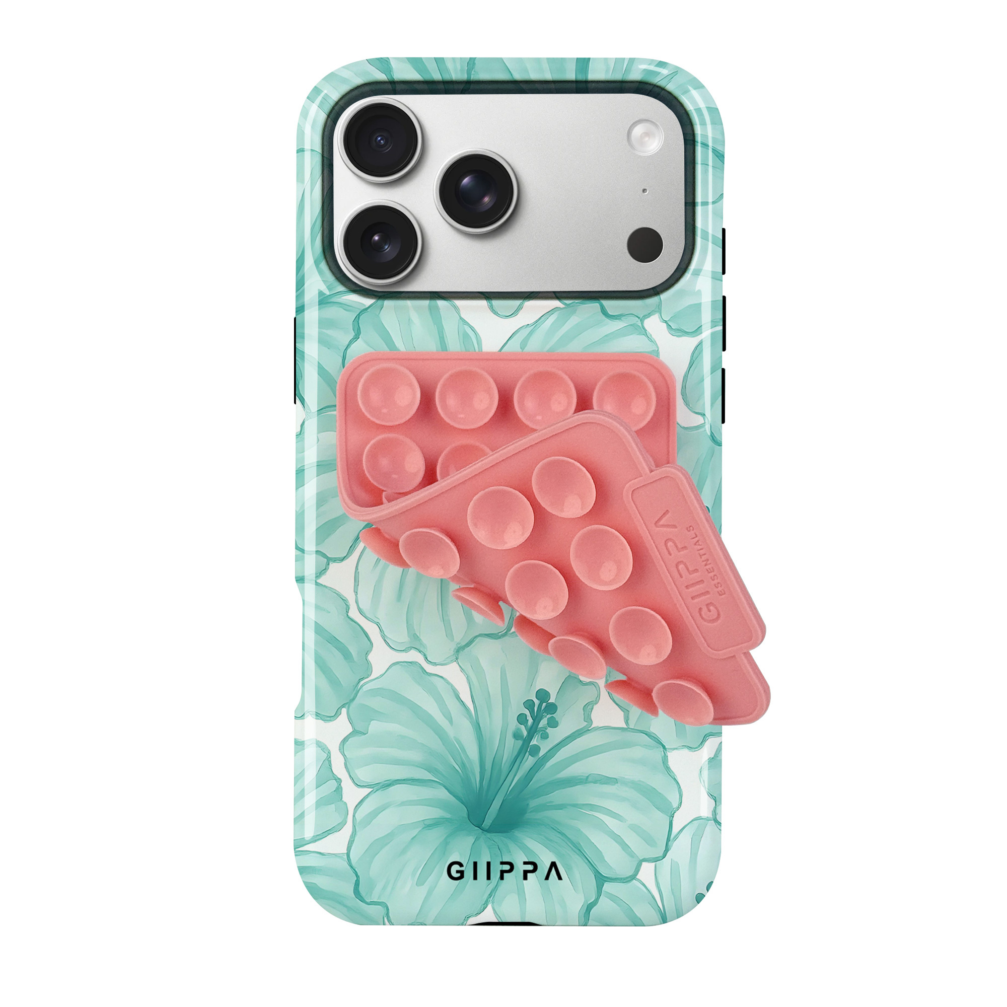 TEMU Phone Case - Gllppa Glossy 2in1 Film Case And Pink Suction Cup Set/tough Dual Layered/superior Protection/durable/phone Case For Iphone
