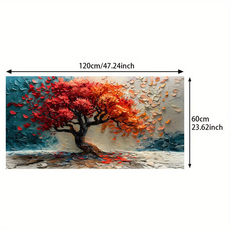 1pieza 23.6x47.2in/60cmx120cm pintura de sin marco salón moderno decoración para el hogar hojas caídas de póster en para pared decoración de dormitorio póster realista obra para habitación regalo decorativo 6