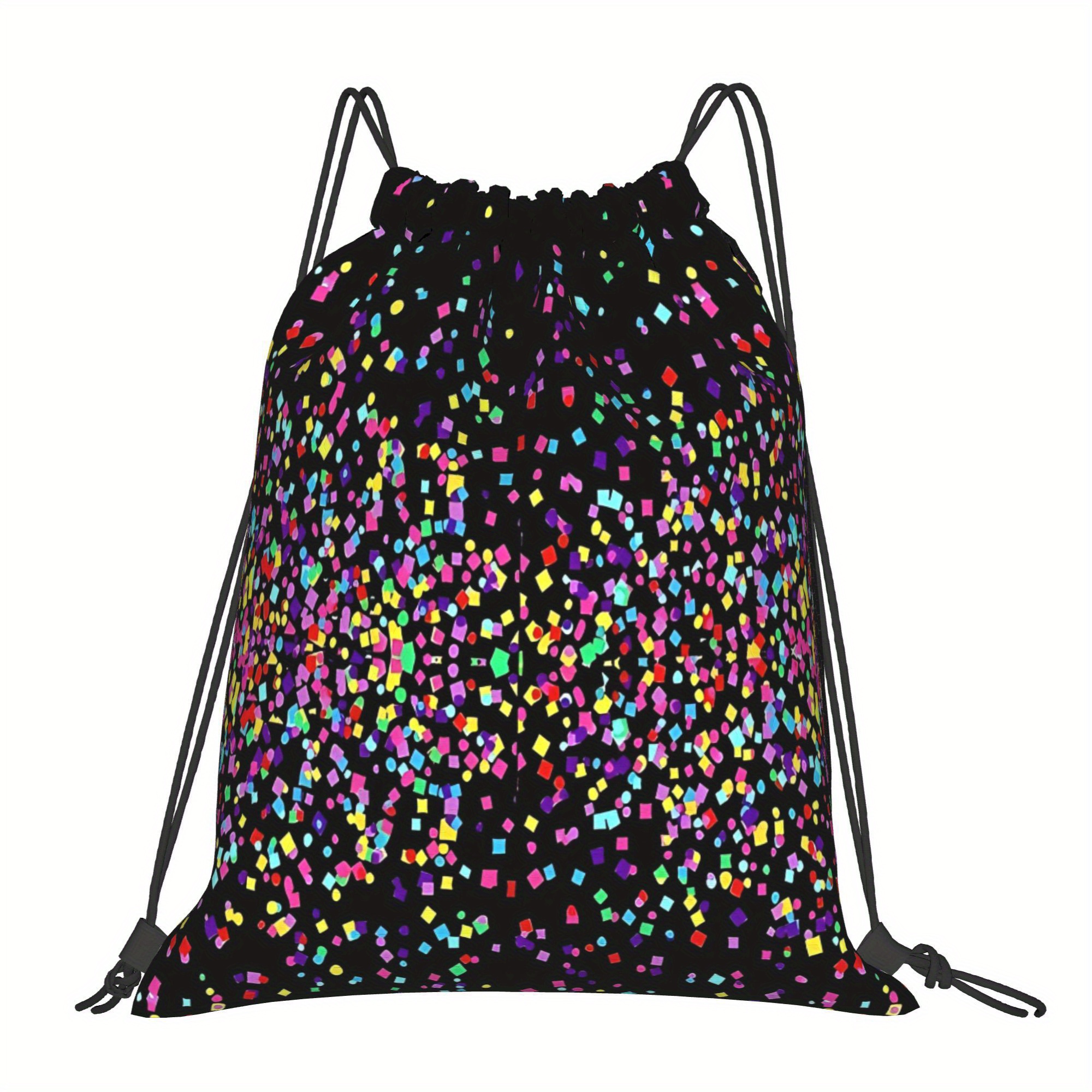 Confetti Airburt Drawstring Bags Lightweight Gym Fitness Training Daily Use Travel Gift Idea