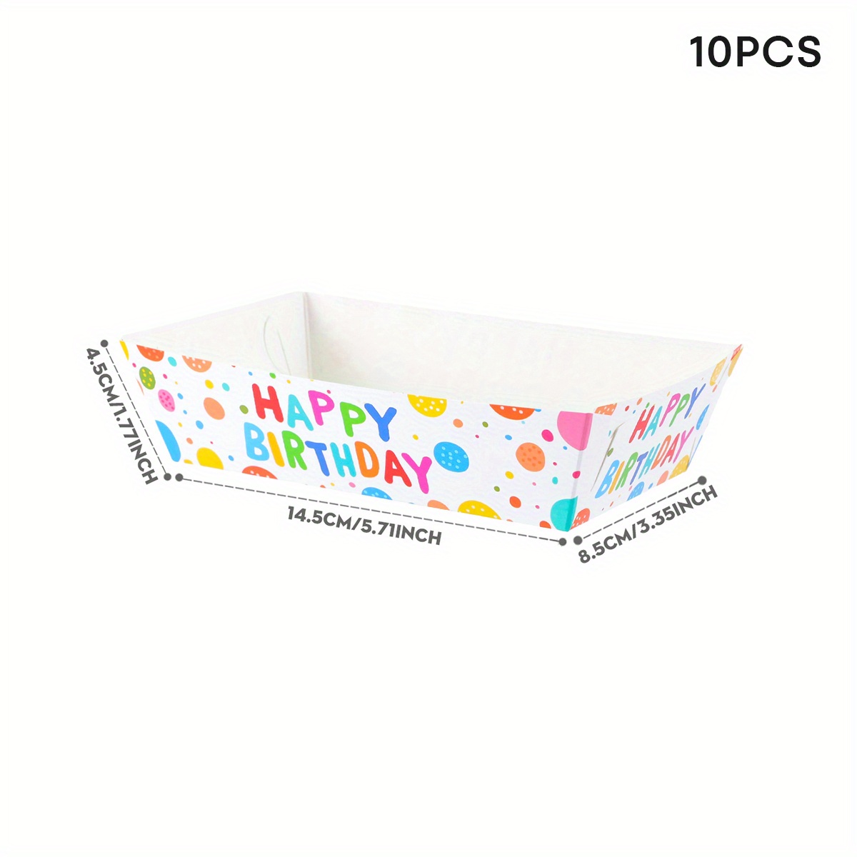 E-shop 10/20/40 Stück, Bunte Geburtstagsparty Frittierboxen mit Punkten, Servierplatten, Popcorn-Boxen aus Papier, Geeignet für Geburtstagsfeiern,