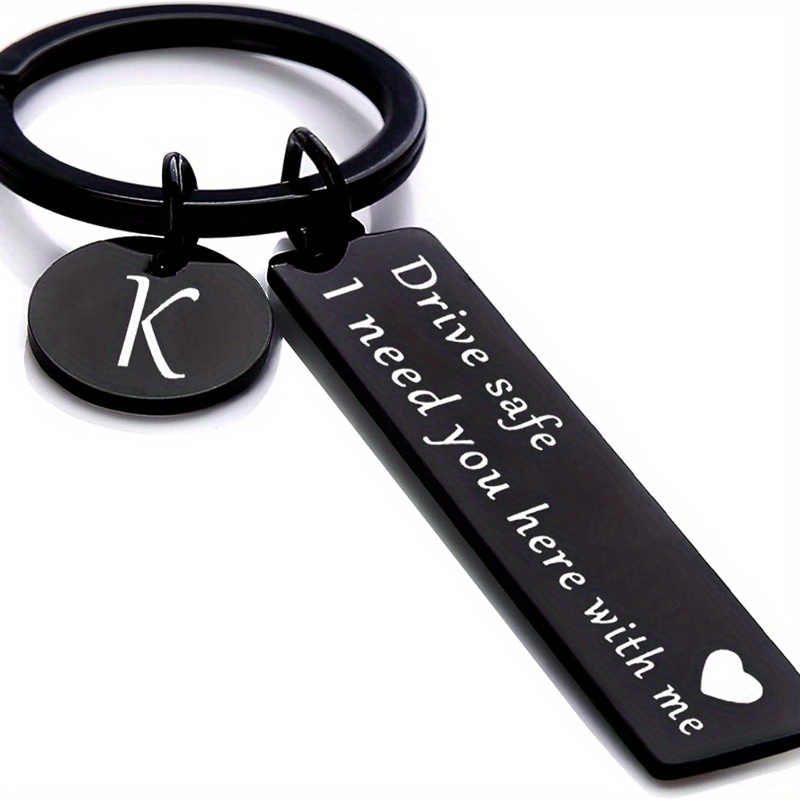 TEMU A Customized Personalized Laser-engraved "drive Safe" Keychain For Him Or Her - Keychains For Men, "i Need You Here With Me," "i Love You" Gifts