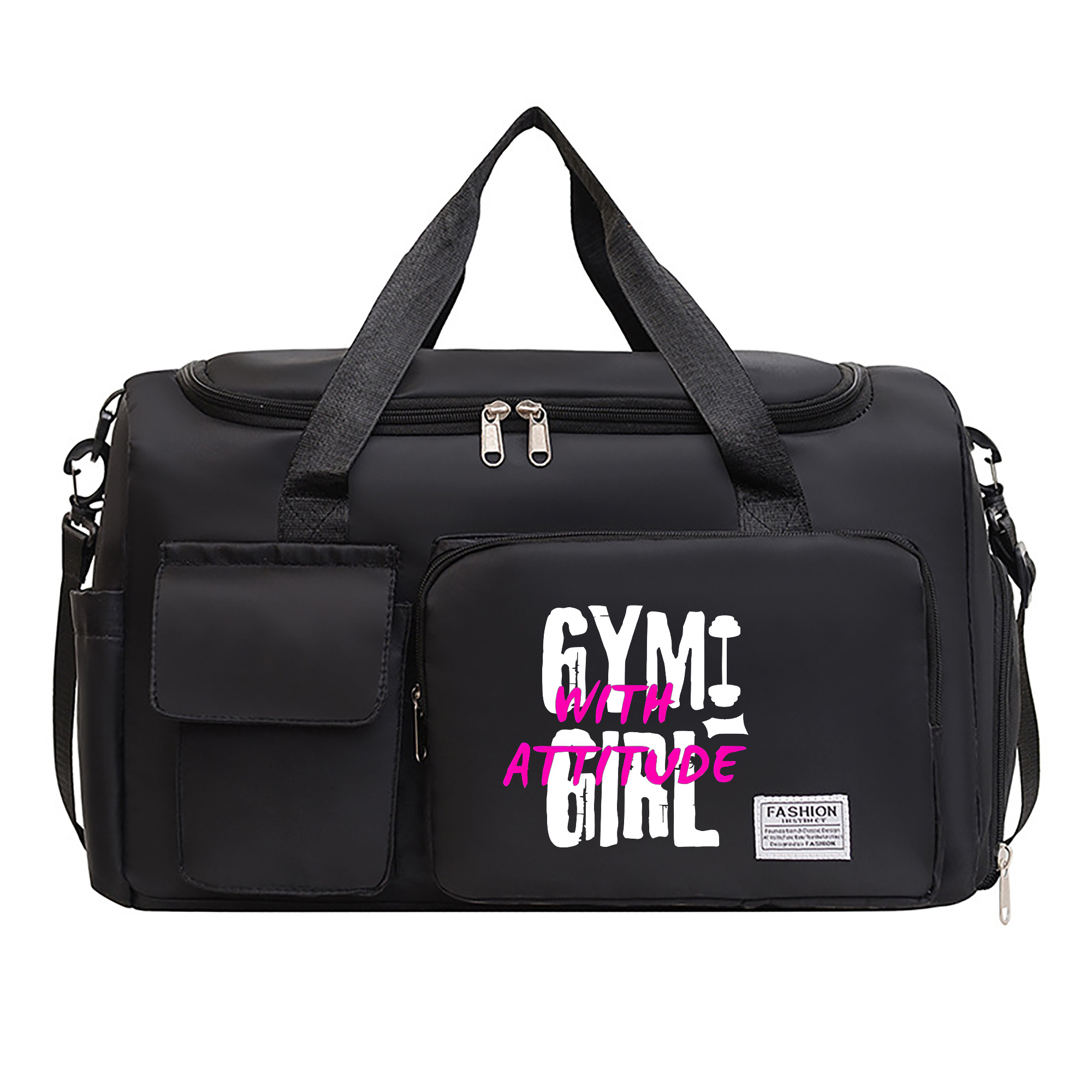 TEMU Borsone da viaggio da donna a tema fitness di grande capacit� con scomparto per scarpe - Borsa tote da palestra per pernottamento adatta per