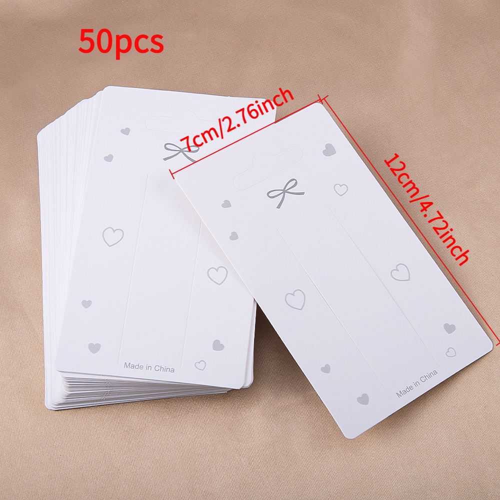 TEMU 50pcs Packaging Bag Necklace Hairpin Display Card Earring Card Jewelry Display