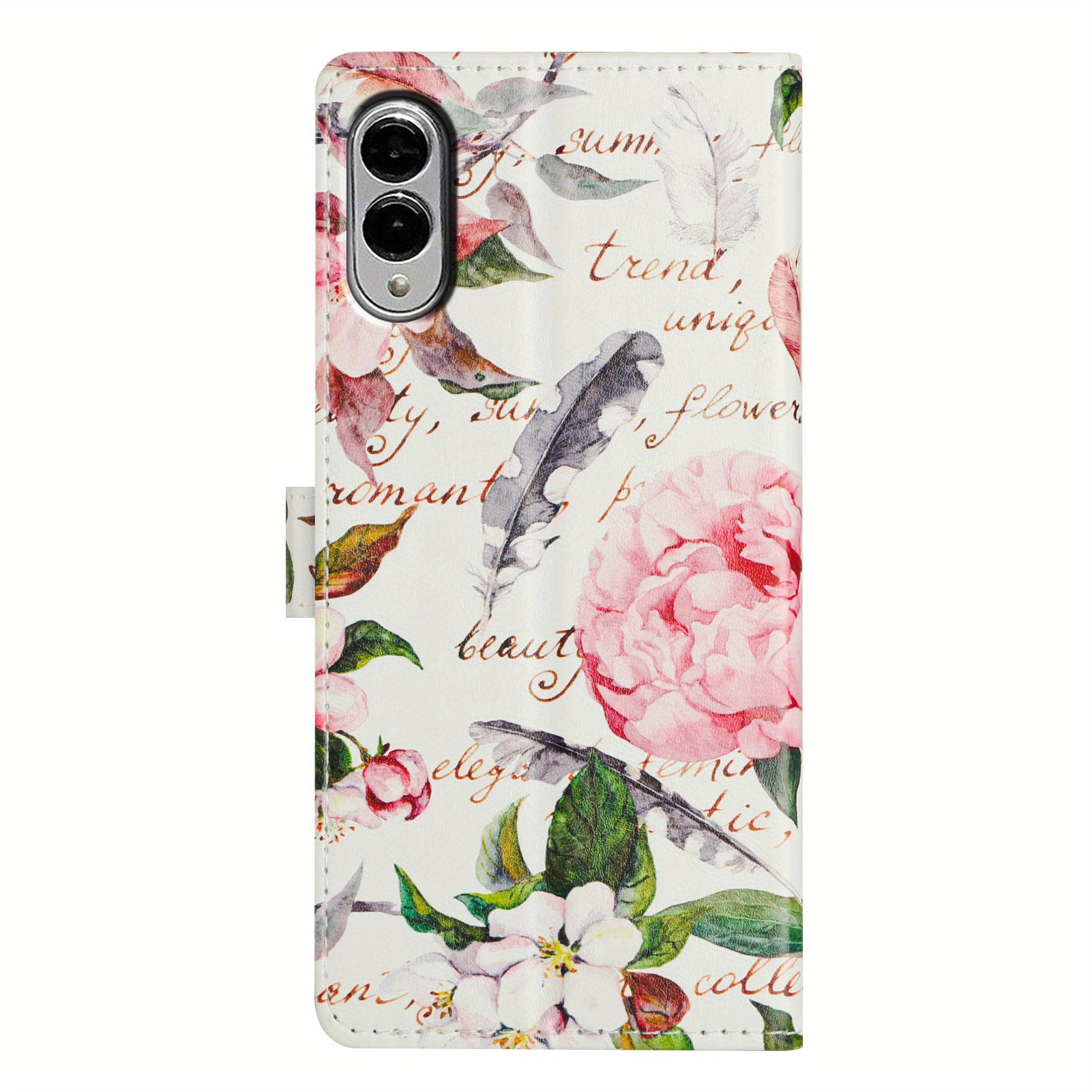 TEMU Fashionable New Phone Case With Green Leaves And Floral Designs, Suitable For Men And Women, Compatible With For For Galaxy S25 Edge/s25