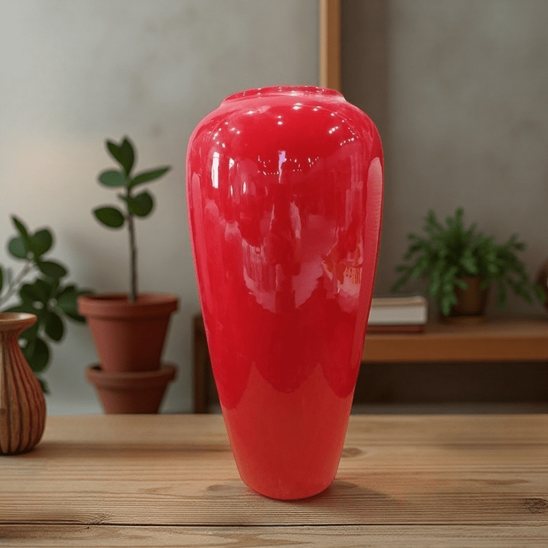1pc exquisite elegant red ceramic vase excluding plants - Temu