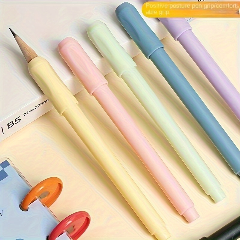 a multi color pencil extender for artists suitable for writing drawing sketching more comfortable compatible with round   hexagon shaped pencils suitable  14 and above multiple colors details 1