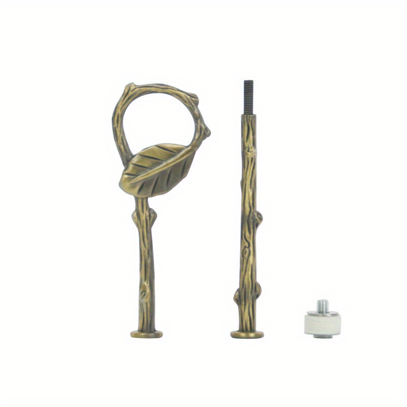 TEMU Alloy Multi-tier Leaf-shaped Heavy Metal Stand Holder Fruit Plate Stand Fitting Hardware Rod For Party And Wedding Making Resin Platter Serving