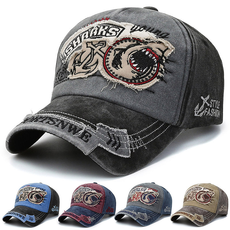 

Retro Washed Baseball Caps For Men And Women, Featuring Embroidered Designs, Spring And Autumn, With A And Sun Protection, Ideal For Couples.