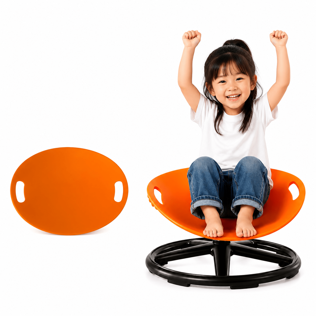 spinning sensory chair outdoor athletics red blue durable plastic and metal materials suitable for   and adhd patients enhances coordination and attention