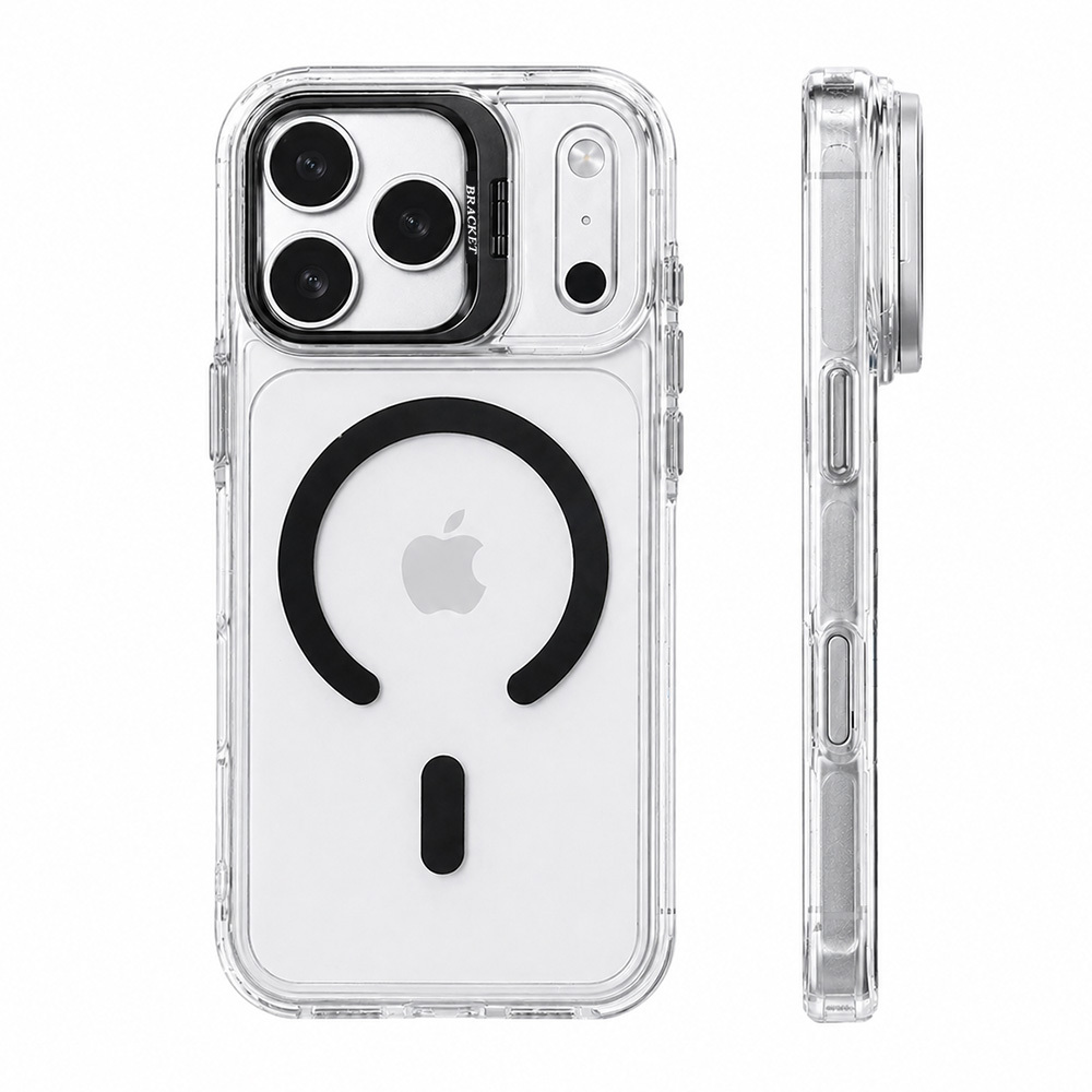 TEMU Phone Case: Flip-up Lens Bracket With Magnetic Attachment, Suitable For Iphone 18 Pro Max Phone Case. Colorful, Transparent, Drop-resistant Case