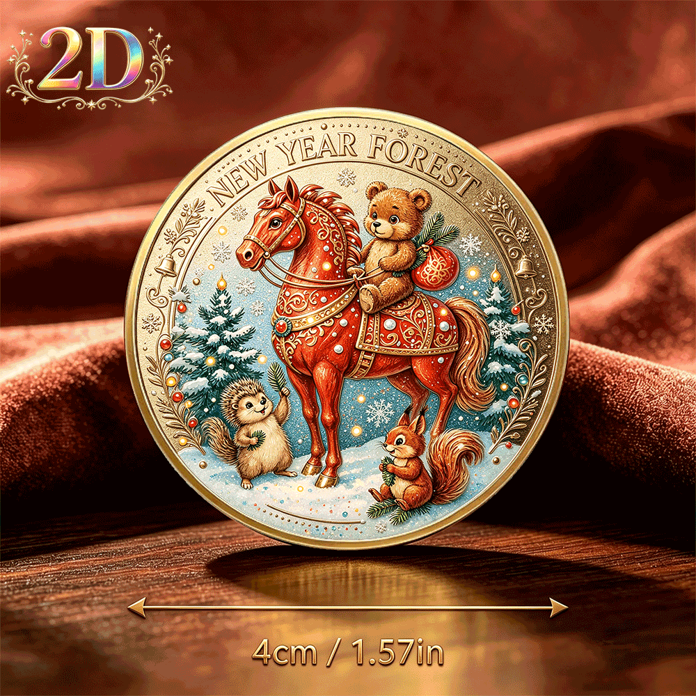 New Year Forest Steed Double-Sided Commemorative Coin