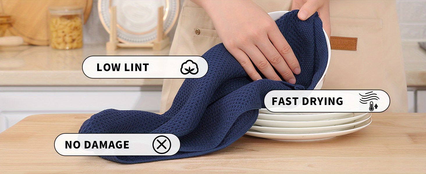 100% Cotton Dish Cloths for Washing Dishes, 8/10/12 Pack Soft Absorbent Kitchen Towels And Dishcloths Sets, Quick Drying Dish Rags 30.48X30.48 cm And 33.02 X 71.12 cm