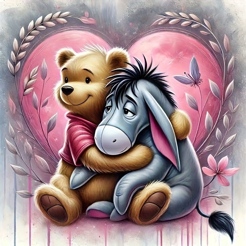TEMU Cartoon, And Donkey Diamond Painting Kit, Suitable For Adults, Beginners, 5d Acrylic () Round , For Home Wall Decoration, Holiday Gift, Handmade