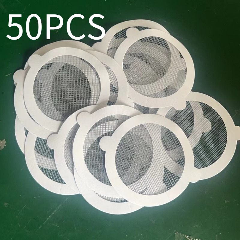 TEMU Set da 50 pezzi per cattura capelli per scarico doccia: adesivi filtranti a rete, copri scarico -intasamento, strumenti di per scarichi , cucina