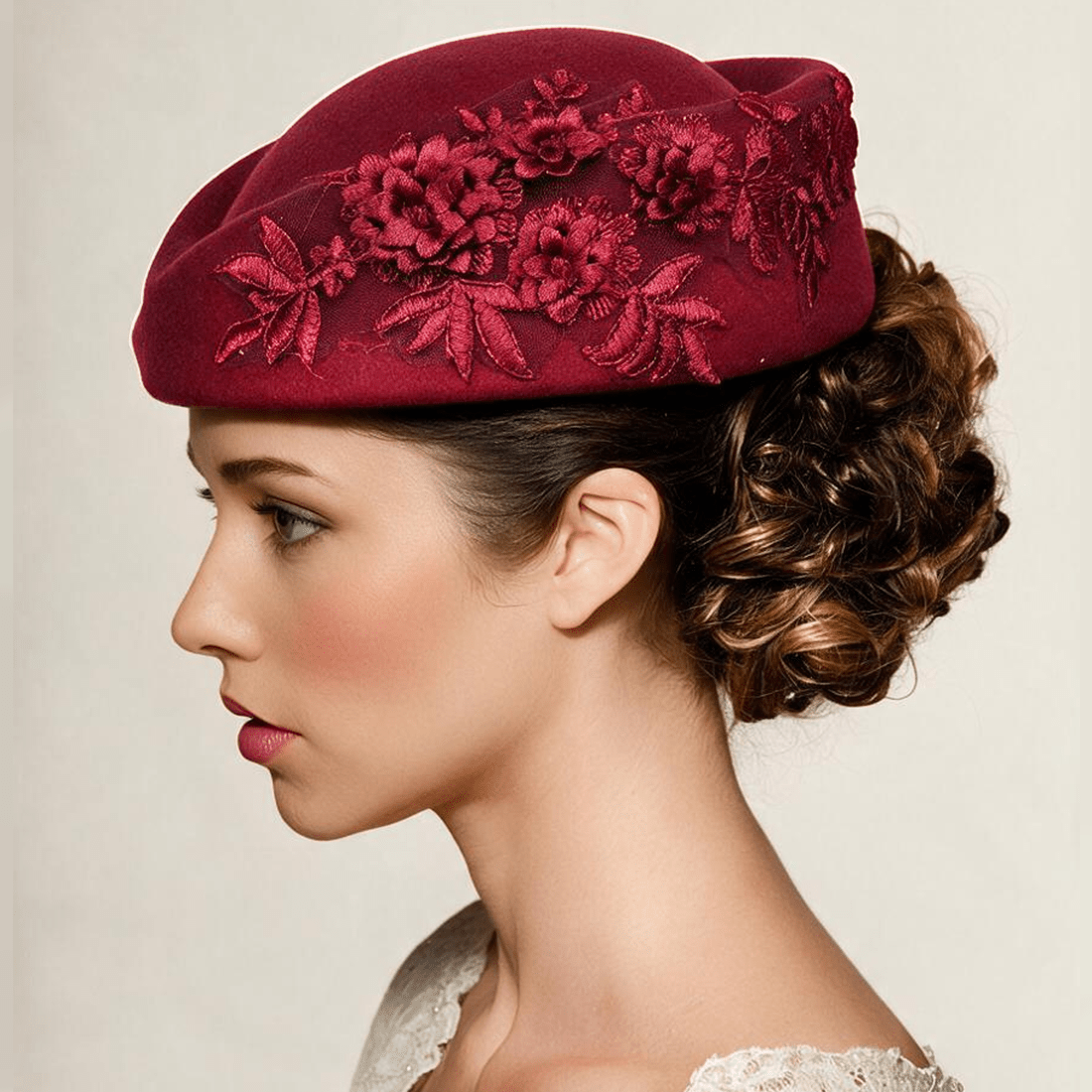 TEMU tendance : Chapeau d'hôtessse pour femmes avec appliqués, chapeau polyvalent , idéal pour les quotidiens et les occasions de bureau
