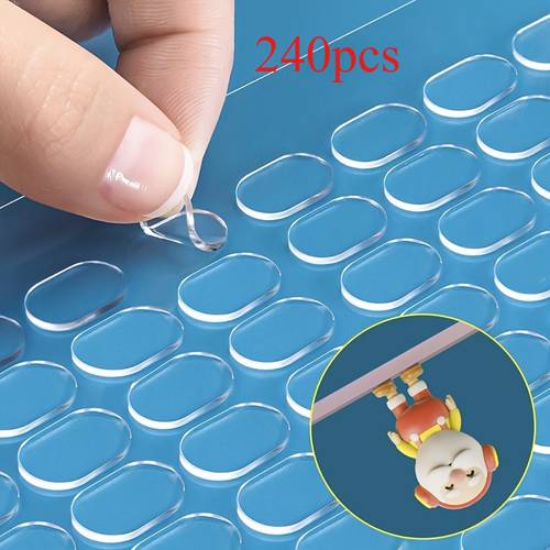 240 400pcs transparent double sided dots removable high quality strong suitable for diy crafts home decor poster and party arrangements neat design