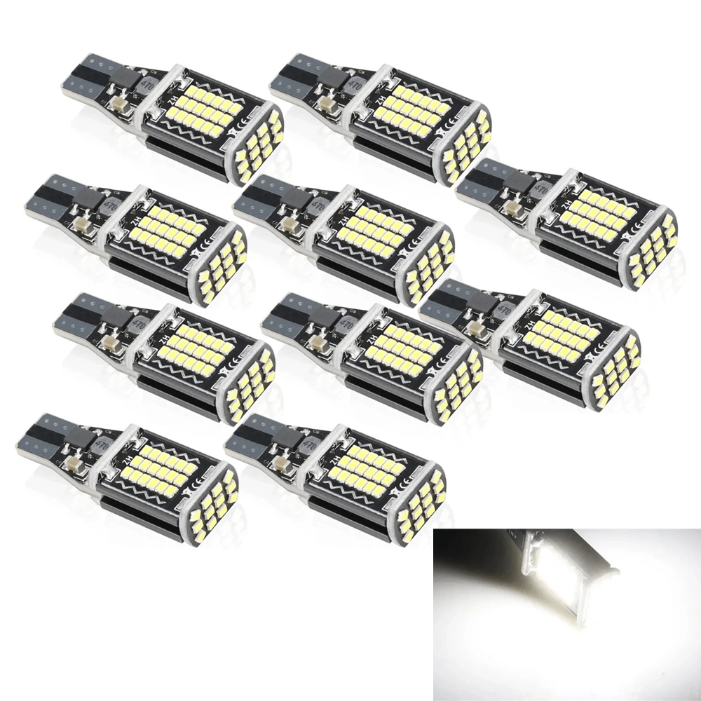 Dc12v Model T15 W16w 921 912 T16 902 Led Bulbs High Bright Replace Compatible With Car Light Bulb White Led Bulb Lights, Suitable For Most Cars, Trucks And Rvs, Without Battery