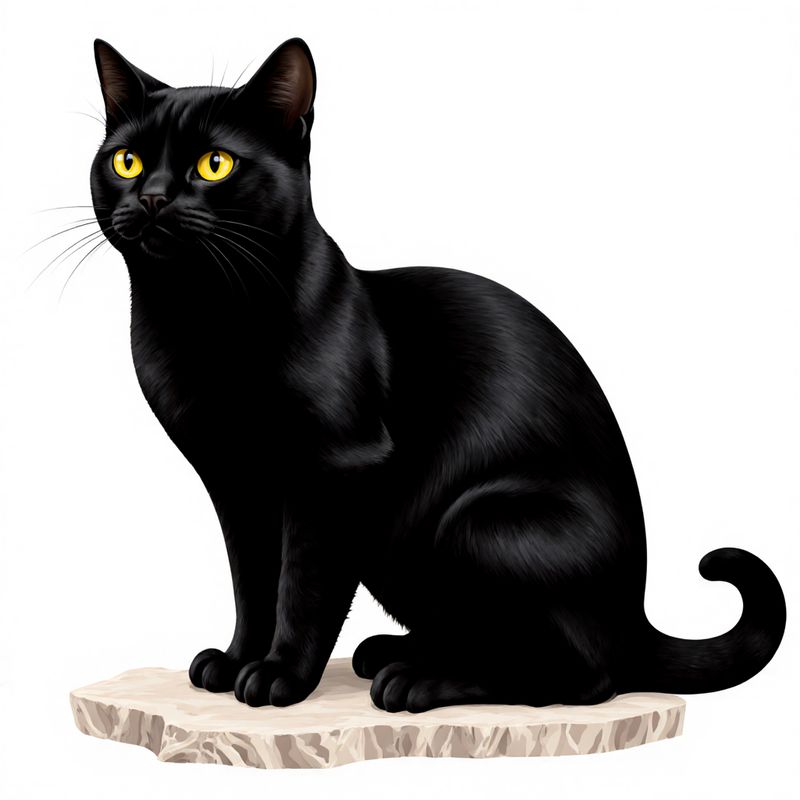 TEMU Black Cat With Yellow Eyes, Sitting On Base, Realistic Animal Designs, Gifts For Pet Lovers, Decorative Stickers, , For Indoor And Outdoor Use,