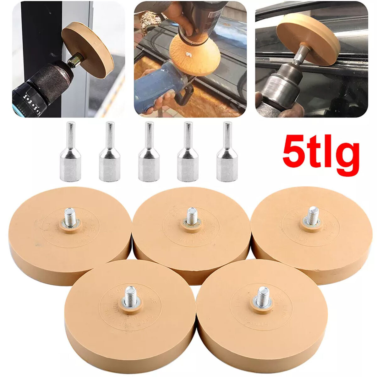 5pcs Foil Eraser Sticker Remover Eraser Disc Adhesive Remover 88mm