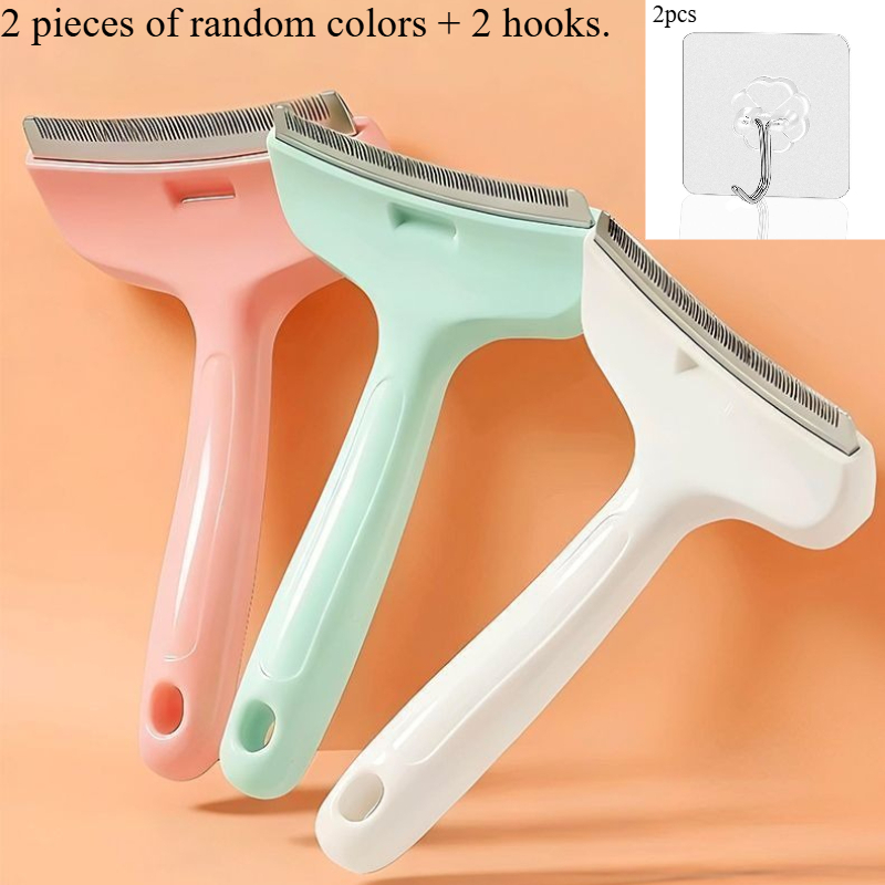 TEMU 4pcs Set: 2 Random Color V-shaped Large Pet Combs + . Upgraded V-shaped Large Pet Comb, Thinning Comb For Pet Hair, Effortlessly Removes Loose