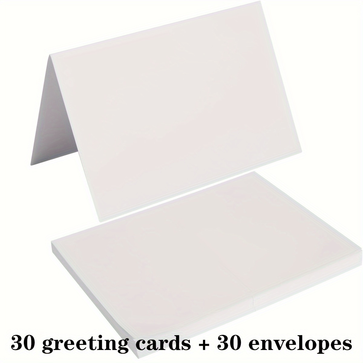 Image of 30 Blank Cards And Envelopes 4x6, White Cards Greeting Card And Envelope Set, Suitable For Greeting Cards, Thank You Cards, Invitations, And Occasions