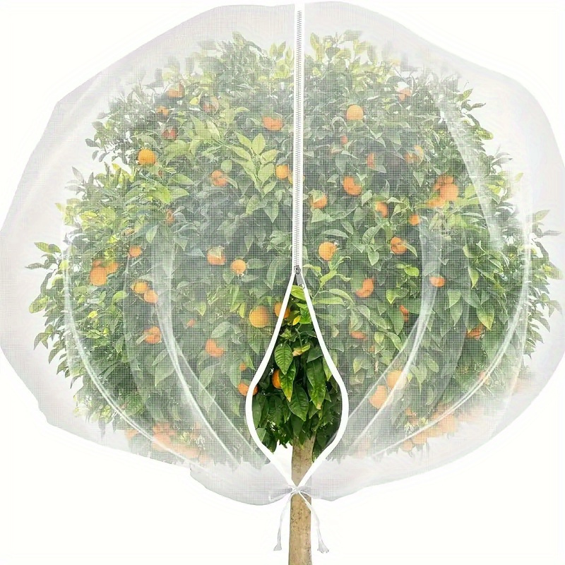 

Pe Tree Protection Netting Bag With Zipper And Drawstring, Bird, Pest & Deer Deterrent, Insect & , For Apple Trees And Blueberry Bushes, Fruit Tree