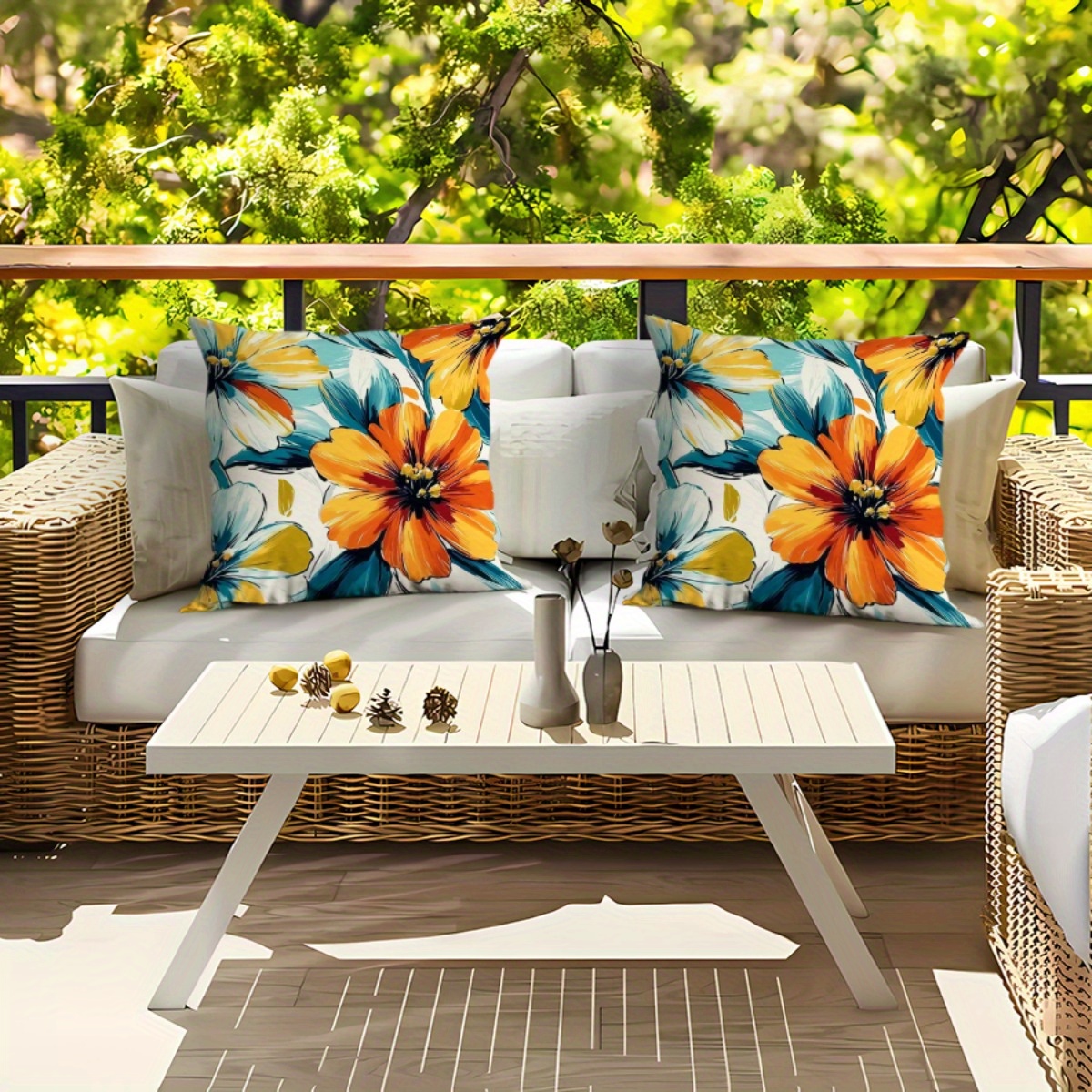 vibrant floral outdoor pillow covers waterproof uv resistant