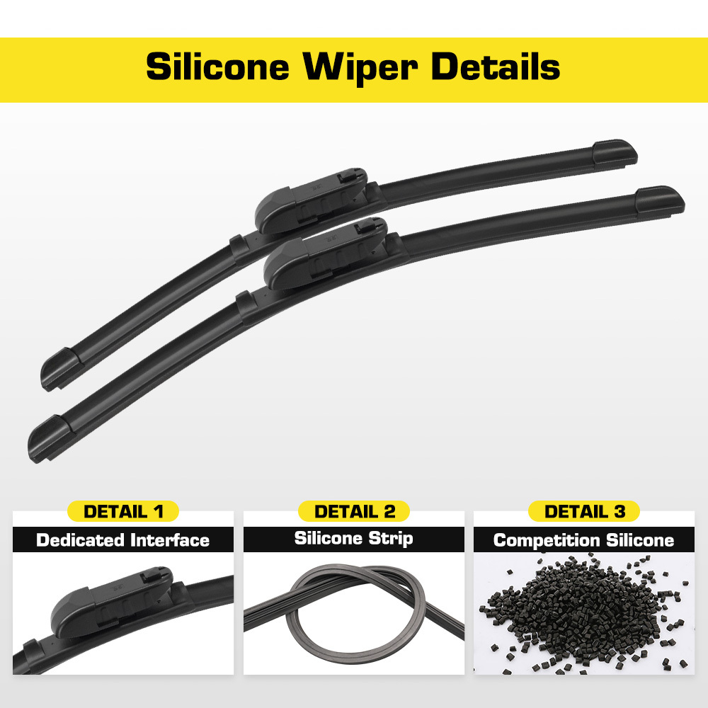 TEMU Creatroad For Ford Transit 2012-2017 Silicone Coated Wiper Front Wiper Blades Windshield Windscreen Window Brushes 30" 28"