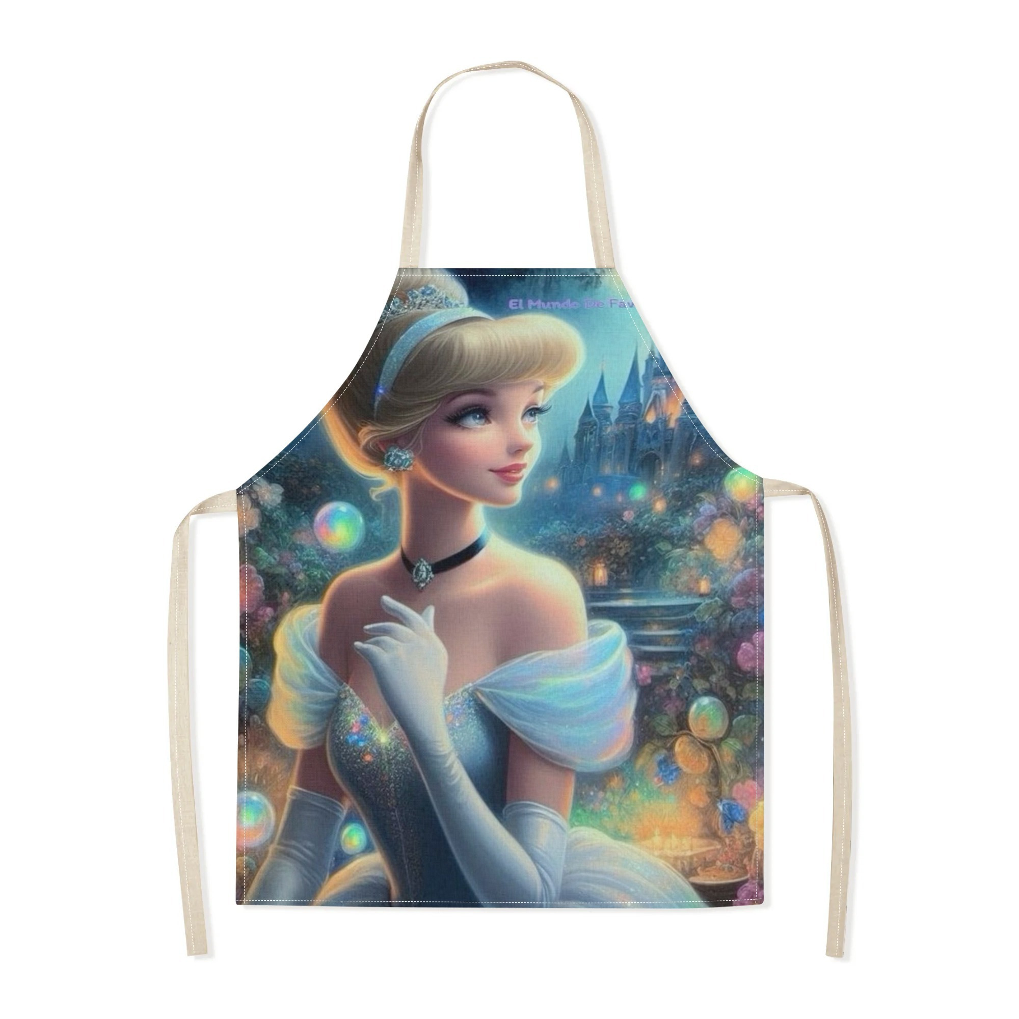 disney   a stylish waterproof apron featuring a cute cartoon design of princess  .   beautiful, fashionable, and simple, making  uitable for hotels, supermarkets, restaurants, fru hops, milk tea stalls, and   home use. details 6