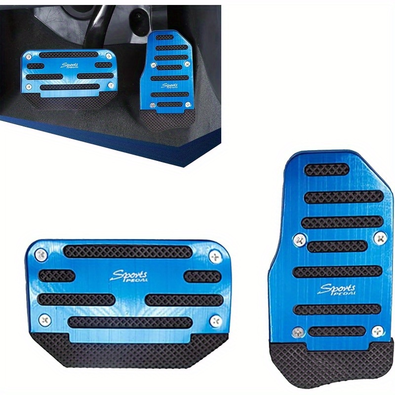 TEMU Sank Car Non-slip Pedal Pads Set, Accelerator Pedal Covers, Car Brake Pedal Protectors, Automatic Automobile Accessories, Universal For Most Cars, Trucks And