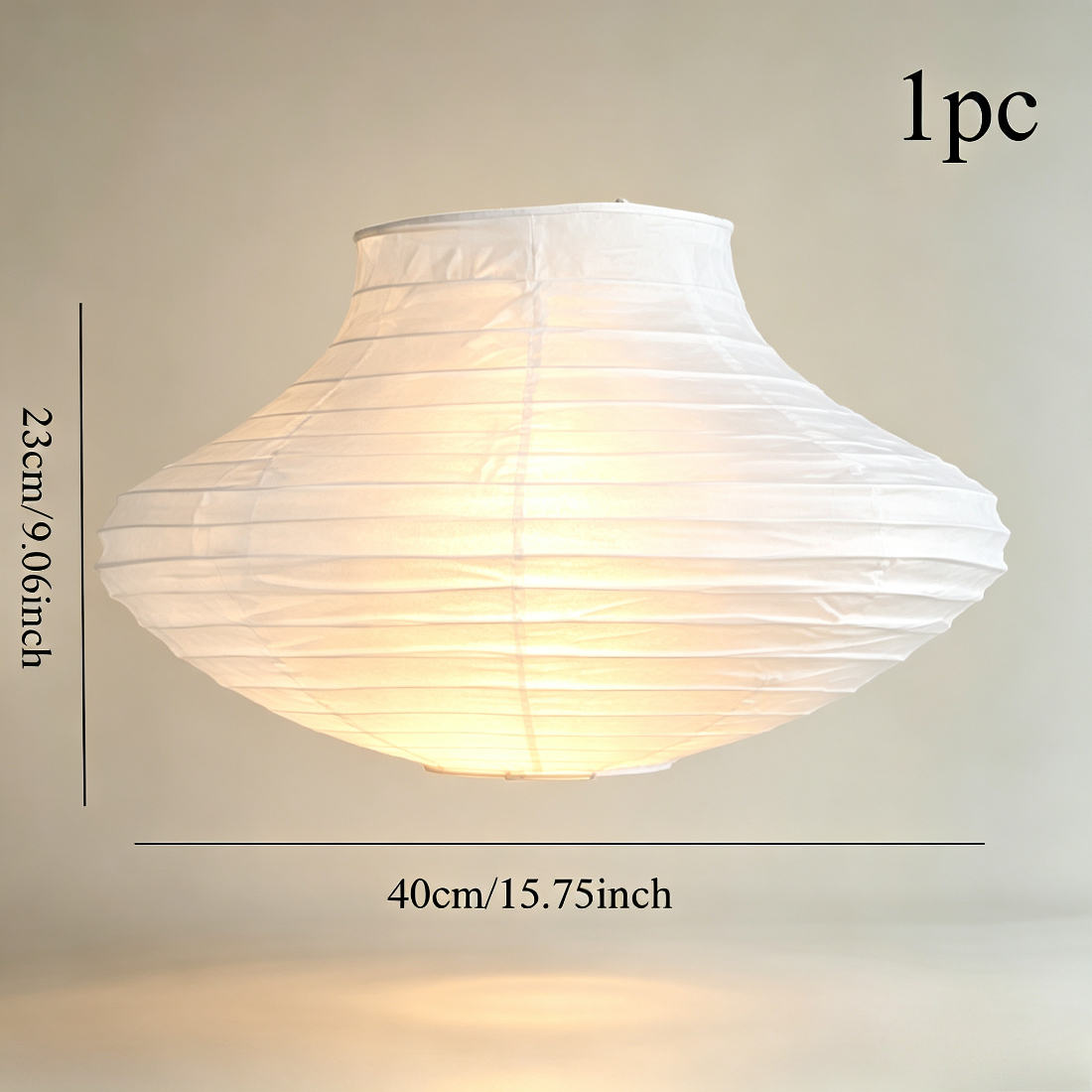 TEMU 1pc Saucer Shape Japanese Retro Paper Lamp, Bedroom Restaurant Clothing Store B&b Xuan Paper Chandelier, White Saucer Shape Lampshade, White